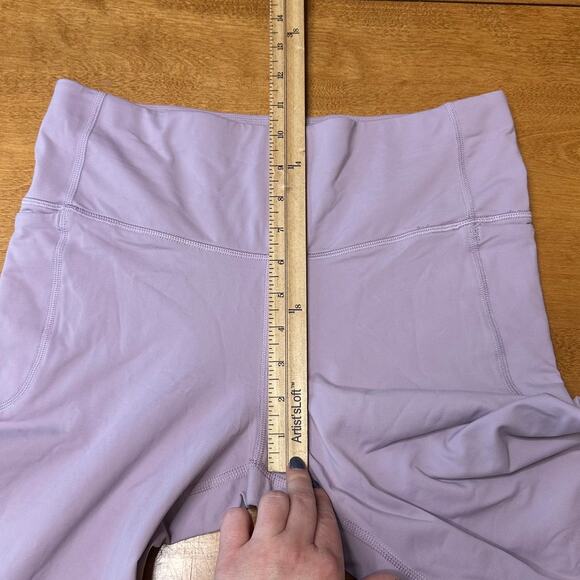 Under Armour Women’s Leggings Mauve Pink Cropped 26 inch Athleisure Fitted Sz L - Picture 7 of 8